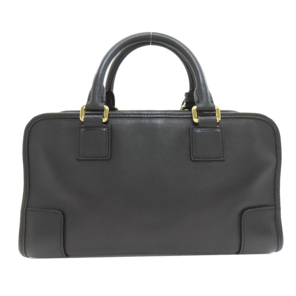 Loewe handbag 2way Embossed Calfskin Amazona Anagram Leather Black